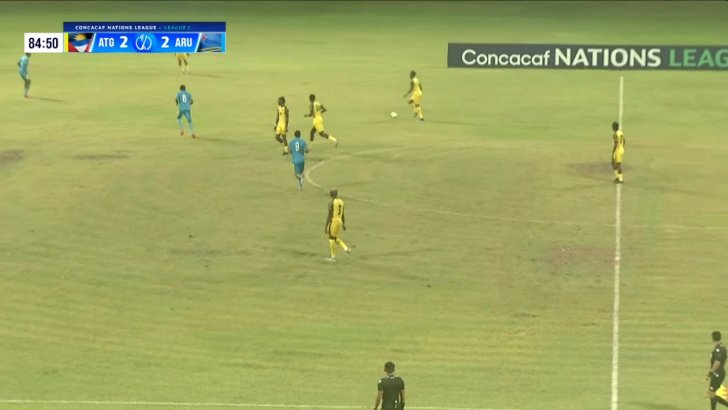 Antigua and Barbuda 3-2 Aruba — Brandon Satchell 86'