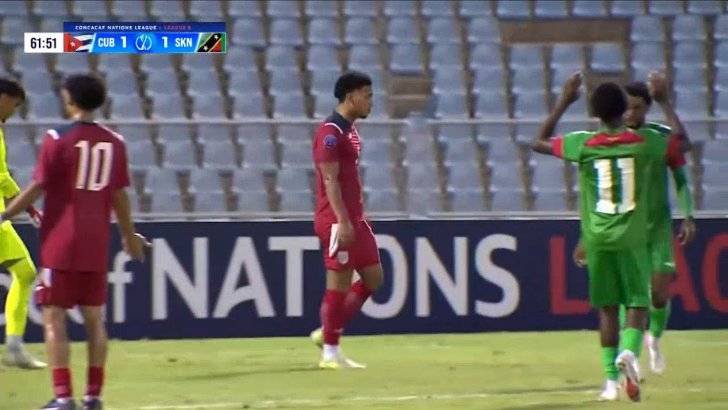 St Kitts and Nevis 1-2 Cuba — Tiquanny Williams penalty 63'
