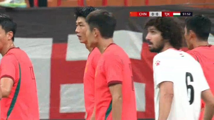 China 0-1 Tajikistan — Vahdat Khanonov 53'