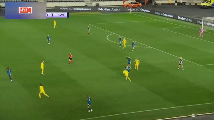 Lithuania Women 0-2 Sweden Women — Felicia Schroder 58'