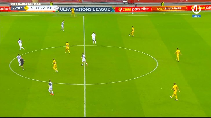 Romania 1-2 Bosnia-Herzegovina — Daniel Birligea 28'