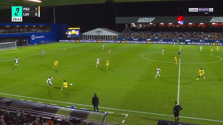 Pau FC 1-1 Laval — Mathis Houdayer 21'