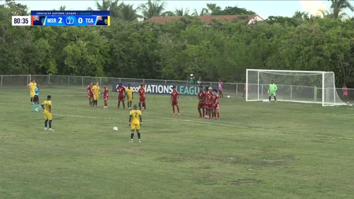 Montserrat 2-1 Turks and Caicos Islands — Billy Forbes free-kick 81'