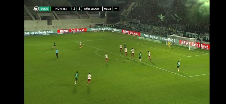 Preußen Münster 1-2 Fortuna Düsseldorf — Eric Hottmann 90+3'