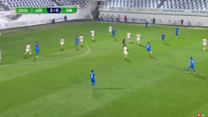 Azerbaijan U21 3-0 Gibraltar U21 — Aghadadash Salyanskiy 51'