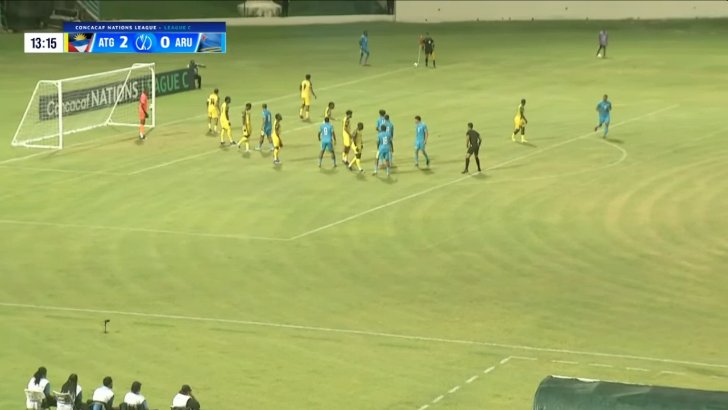 Antigua and Barbuda 2-1 Aruba — Walter Bennett 14'