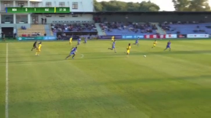 Moldova U21 0-2 Kazakhstan U21 — Miras Omatay 38'