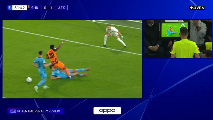Shakhtar 1-1 AEK — Pedrinho penalty 34'