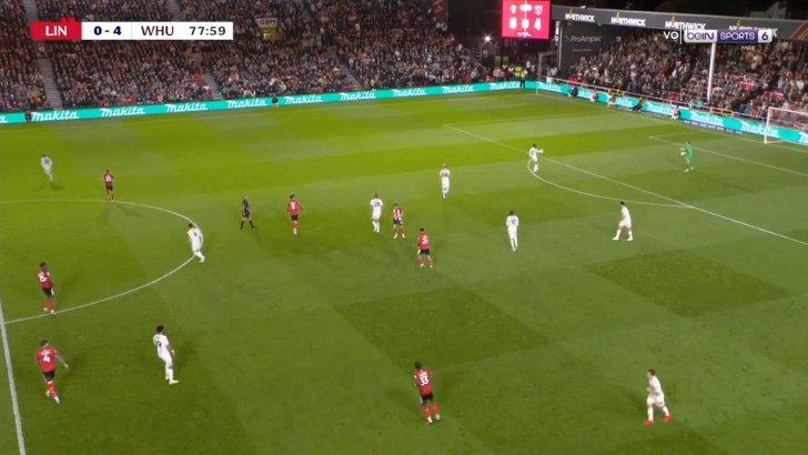 Lincoln City 0-5 West Ham United — Tomas Soucek 79'