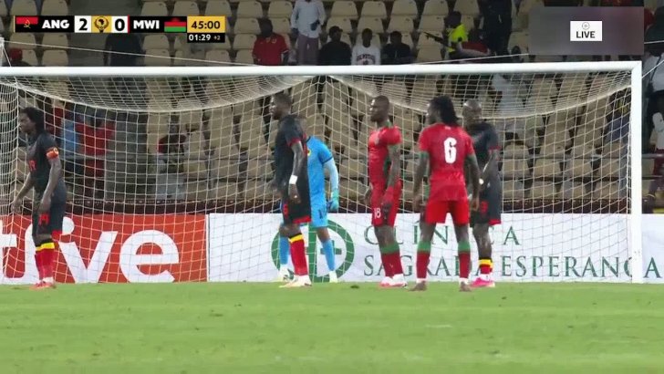 Angola 2-1 Malawi — Kialonda Gaspar OG 45'